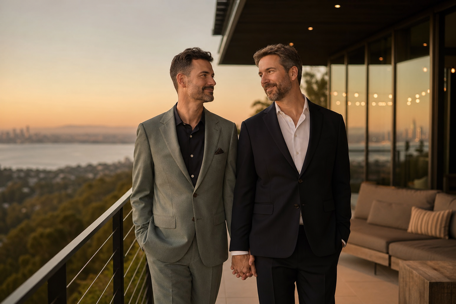 Owen and Chris at home in the Bay Area